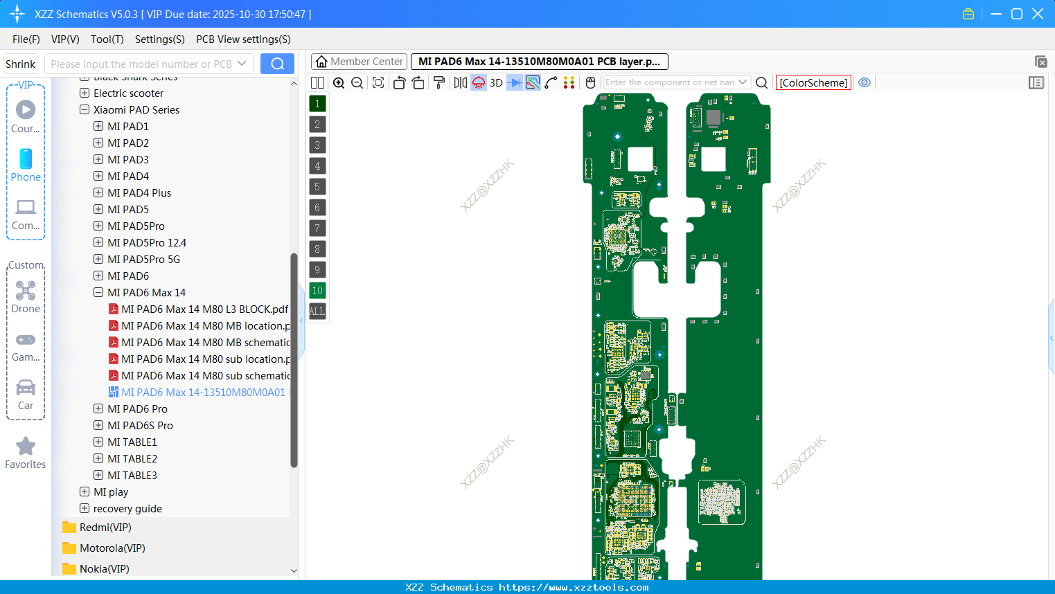 MI PAD6 Max 14-13510M80M0A01 PCB Layer